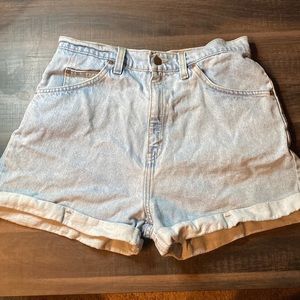 Levi's 954 Roll Cuff Denim Jean Mom Shorts Size 11 Regular USA Orange Tab